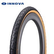 INNOVA 16Inch 16x1-3/8 37-349 folding bicycle tire For Brompton MTB mountain road bike tires city commuter tyre with Presta valve inner tube yellow side