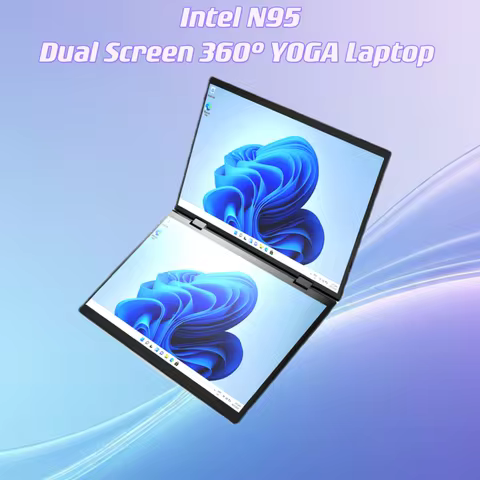 Hot sale L14 Dual Screen 360° YOGA Laptop 12th Gen Intel N95 2*14 Inch 2.5K Touch IPS Windows 11 Tab