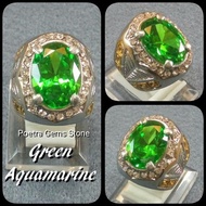 CINCIN PERMATA GREEN AQUAMARINE KILAU MEMPESONA