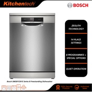 Bosch Series 8 Freestanding Dishwasher 60cm Stainless Steel SMS8YCI01E 14 Place Settings AquaStop Pe