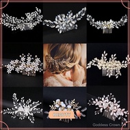 BEAUTYONE Bridal Hair Comb Jewelry Wedding Crystal Peals Hair Ornaments