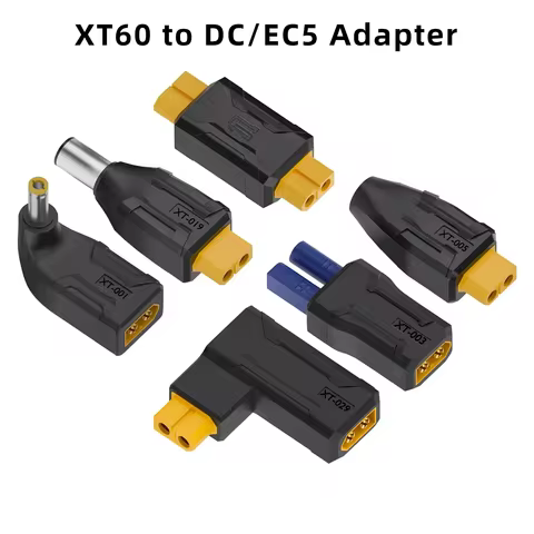 XT60 to EC5 Type C Adapter DC 5.5X2.5 5.5X2.1 7.4X5.0 7.9X5.0mm to XT60 Connector Model Airplane Bat