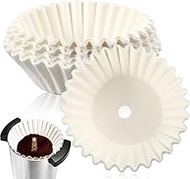 Feifeiya 100 Pcs Pre-Punched Holes Coffee Filters for 100 Cup Coffee Urn Brewing Basket & Hot Bevera