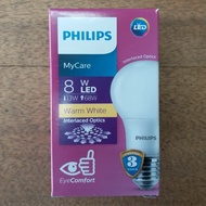 Philips 8 watt Led Bulb MyCare 3000K Warm White Yellow Bulb