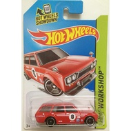 Hot Wheels 2014 #206 JDM HW '71 Datsun Blubird 510 Wagon Red MOSC Nissan MOSC