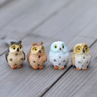 [x6xzt4k]16 PCS Miniature Night Owls Figurine Fairy Garden Mini Animal Statue Toy Moss Terrarium Dec