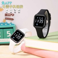 kids watch girls kids watch boy kids watch Children's Watch Square Sports Vibrating Alarm Clock Brac