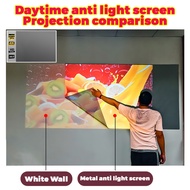 Projection Screen 100 inch 16:9 HD Movies Screen Metal Anti-Light Foldable Home Outdoor portable