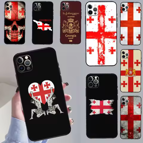 Georgia Grunge Flag For Huawei Nova Y73 Y72 Y61 Y91 Y90 Y70 Y60 12s 12i 11i 8i 9 10 SE P60 Pro P30 P
