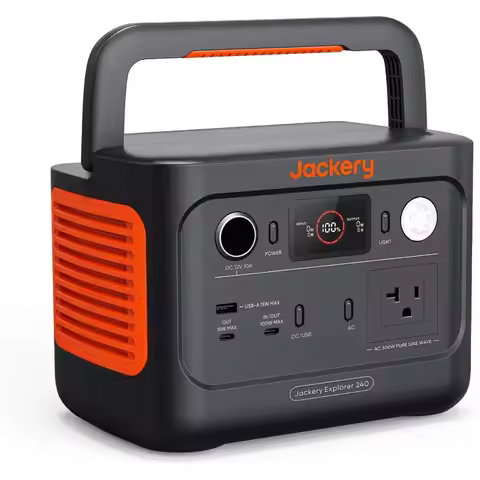 Jackery Explorer 240 v2 Portable Power Station 256Wh LiFePO4 Battery with 300W AC/100W USB-C Output