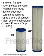 Fresca Cartridge for PoE Water Filter 20  BB Big Blue. Landed Condo Outdoor Filter 5 Micron