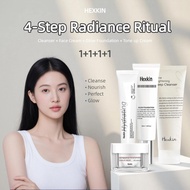 [HexKin Official ] Hexkin 4-Step Radiance Ritual | Deep Cleanse + Hydrate + Even Tone + Sun Protect,