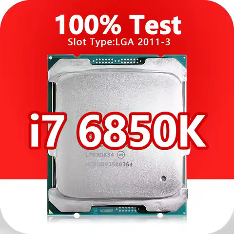 Core i7-6850K CPU 14nm 6 Cores 12 Threads 3.6GHz 15MB 140W processor LGA 2011-3 CPU for X99 motherbo