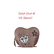 Victoria's Secret VS Glitter Mesh Heart Beauty Bag USD18