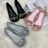 21 New Melisa Medium And Large Children Xingx Bow Pink Jelly Fragrant Sandals Peep Toe Shoes YYUE