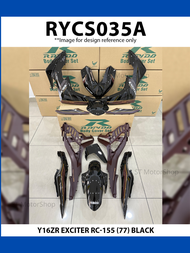 YAMAHA Y16 Y16zr Exciter Rc-155 (77) Black Cyan Red Cover Set RAPIDO Coverset Sticker Tanam Stripe T