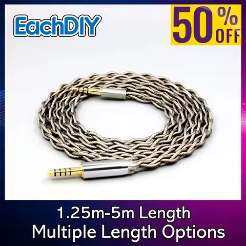 Graphene Pure 99% Silver Shield Plated Silver Earphone Cable For Audio Technica MSR7 SR5 AR3 AR5BT F