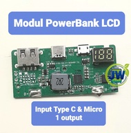 Modul powerbank LCD input type C &amp; micro 1 output (copotan normal)