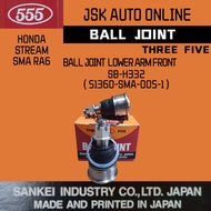 SB-H332 BALL JOINT FRONT LOWER ARM HONDA SMA RN6 100% NEW ORIGINAL THREE FIVE MADE IN JAPAN PRICE FO