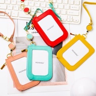 Retractable Easy-Pull Buckle Work Card Holder Student Campus Card Holder ID Card Holder Zipper Work 