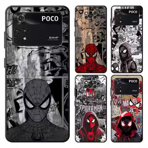 Marvel Comic Spider Man Funda Phone Cover Case for Xiaomi Poco F8 C61 X3 X4 X5 X7 Pro M3 M4 M7 Pro M
