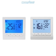 Mon Gas Boiler Thermostat Weekly Programmable Room Heating Wall Mount Temperature