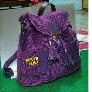 HOT SALE Tas rajut nilon RANSEL UNGU DOWA Terjamin