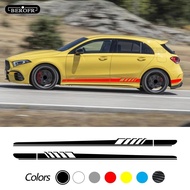 Car Sticker Side Skirt Stripe Vinyl Decal for Mercedes Benz A Class W176 A180 A200 A250 A45 AMG GLA4