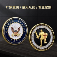 God Armor Warrior Gold-Plated Commemorative Coin Exquisite Magic Coin Gold Coin Knight Commemorative
