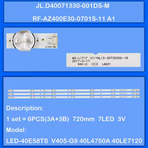 LED Backlight strip For STV-LC40LT0020F PT-101ZHK-110CT 40E2 40E2A 40E1C 40E3 40E3A11G STV-LC40ST100