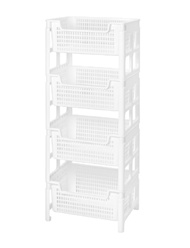 4TIER SHELVES PURE 40.7X32.7X99CM WHITE