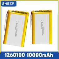 1260100 3.7V 10000mAh Lithium Polymer Li-Po li ion Rechargeable Battery