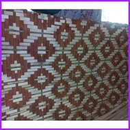 ✒ ▩ Amakan/Sawali native bamboo wall diamond design 5pcs.set size:4×8