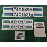 BMX Tioga Rhino Decals Transparent Printed Sticker