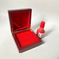 Hộp Đóng Dấu Gỗ Nhiều Size - Tặng Kèm Mực Ấn Triện 50ml