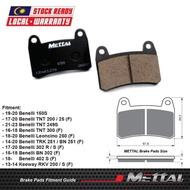 METTAL Semi-Metallic Front Brake Pads for BENELLI 150S, TNT300, LEONCINO 250, TRK251, BN302, 402S / 