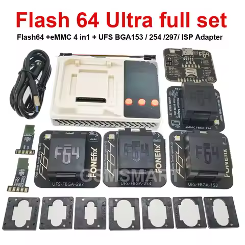 2025 News F64 Flash 64 Ultra lite Box Full set For EMMC UFS BGA 153. UFS BGA 254, UFS BGA 297