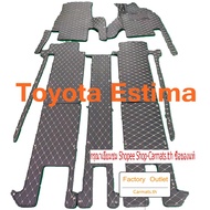 (Ready Stock) For Toyota Estima mats / Floor Mats / Carpet waterproof, dustproof, shockproof, front and back, PU leather