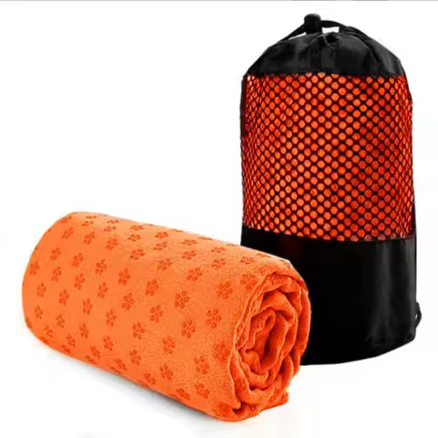 Non-Slip Yoga Mat Towel - Absorbent, Versatile for Hot Yoga, Pilates Grip Dots Stability