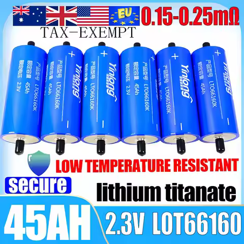 6pcs new Yinlong 2.3V 45Ah 40Ah lithium Titanate battery LTO 66160 10C discharge 12V low temperature