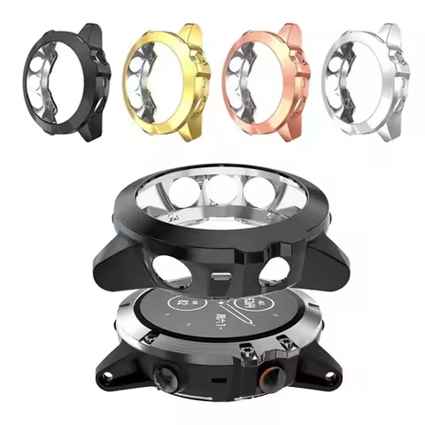 Plating Case For Garmin Fenix 7X 5X 5 5S Screen Protector Case For Garmin Fenix 5S 5 5X Watch Access