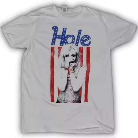 Hole band t shirt, rock band t-shirt, gift for fan, white white TE4403