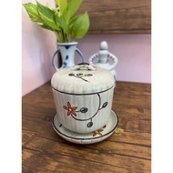 EG0550-Steamed Egg Cup With Saucer Size: 3x2.8 Inches