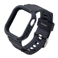 GEEKTHINK สายซิลิโคน Spigen + สายเคสสำหรับ Apple Watch อัลตร้า2/Ultra 49มม. 40มม. 41มม. 45มม. ฝาครอบยางสำหรับ I Watch Series 9 8 7 5 4 6 SE SE 2 (ไม่มีนาฬิกา)