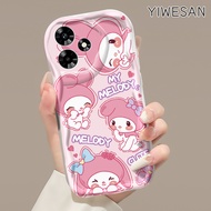 YIWESAN Casing Hp Infinix Hot 30 Hot 30i Hot 30 Play Hot 20 Hot 20i Hot 20 Play Case Kuromi dan Melo