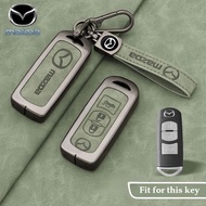 DTH Mazda Key Case For BT-50 CX-5 CX-3 CX-30 CX-8 Mazda 2/Mazda 3/Mazda 6 Zinc Alloy-Leather Smart R