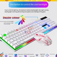Jiashili Keyboard G21B Keyboard Plus Mouse Set Gaming Mouse Keyboard RGB USB Wired Gaming Keyboard W