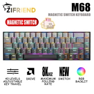 Zifriend M68 Magnetic Switch Keyboard Hall Effect Switch 65% Layout Mechanical Gaming Keyboard RGB WIRED Magnetic Rapid Trigger Gaming Keyboard
