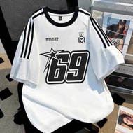 Boxy Oversize T-Shirt - Boxy Fit Oversized T-Shirt 69 Men and Women Boxy Cut T-Shirt Overdeck Cotton