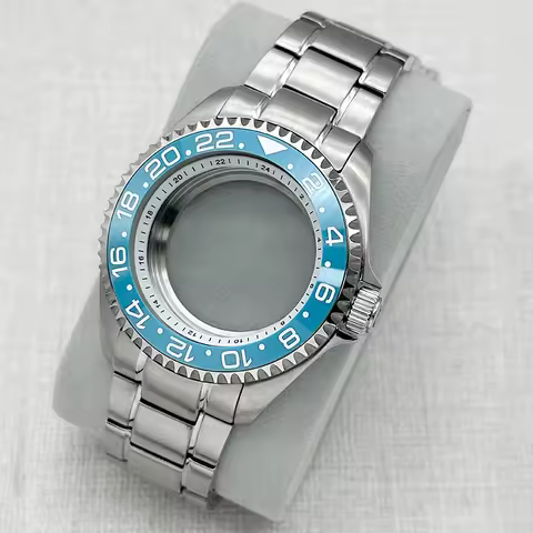 42mm SKX007 Case SKX Watch Case With Strap And Slanted bezel Compatible With 28.5mm Dials And NH35 N
